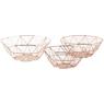 Copper-colored metal baskets