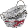 Half willow and wood basket
