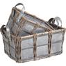 Wood willow and zinc baskets