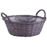 Stained half willow round basket