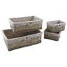 Grey split willow storage baskets
