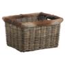 Pulut rattan and goatskin storage baskets