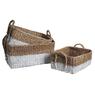 Rectangular seagrass storage baskets