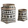 Bamboo storage baskets
