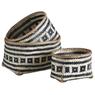 Oval bamboo storage baskets