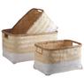 Lacquered bamboo storage baskets