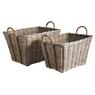 Grey pulut rattan storage baskets