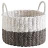 Stained rope storage baskets