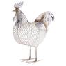 White metal wire rooster