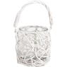 White lacquered willow lantern