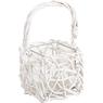 White lacquered willow lantern