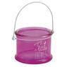 Fushia stained glass candle holder