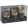 Set of 3 golden LED candles with remote control