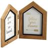 Standing house double photo frame