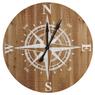 Compass wooden clock
