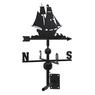 Wrought iron weather vane with boat design