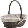 Grey willow baskets with handle