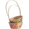 Bamboo basket with handle