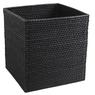 Black lacquered rattan opt covers