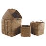 Square natural seagrass pot covers