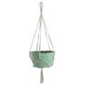 Green ceramic plant hanger