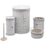 Split willow laundry basket + 3 baskets