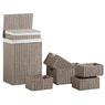 Taupe grey paper rope laundry baskets and storage baskets