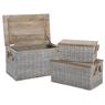 Bleached pulut rattan and mango trunks