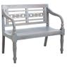 Antique blue wood garden bench