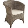 Grey pulut rattan armchair