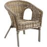 Grey pulut rattan armchair