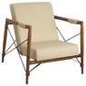 Solid suar wood and metal armchair Alice