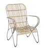 Natural rattan and metal armchair