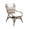 Grey vintage rattan armchair