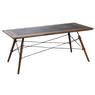 Solid suar wood and metal coffee table Alice