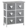 Chest of 6 drawers with hearts