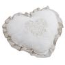 Linen and cotton heart-shaped cushion