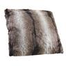 Brown faux fur cushion