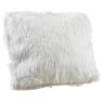 White faux fur cushion