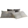 Coussin rectangulaire en peau de vache gris