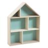 House-shaped wall shelf 6 compartments