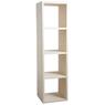 Natural spruce wood cabinet 4 shelves