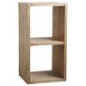 Waxed spruce wood cabinet 2 shelves