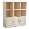 Spruce wood cabinet 6 boxes 3 doors