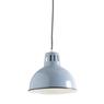 Blue lacquered metal hanging lamp