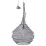 Lampe suspension en métal gris blanchi