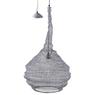 Hanging whitewashed metal lamp