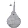 Lampe suspension en métal gris blanchi