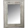 Photo NMI1320V : Miroir en bois blanc vieilli