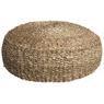 Round seagrass pouffe